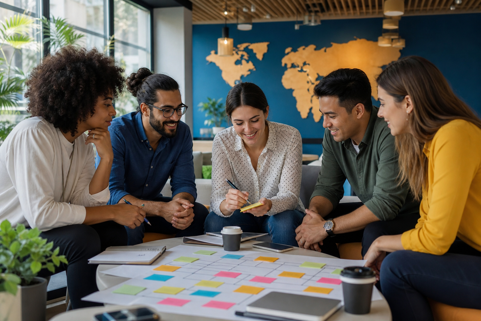 Aprendizagem corporativa: desenvolvimento contínuo na prática Aprendizagem corporativa com equipe discutindo desenvolvimento contínuo em ambiente de trabalho