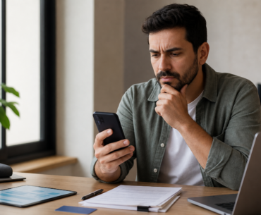 FGTS não caiu na conta: pessoa conferindo o aplicativo FGTS no celular