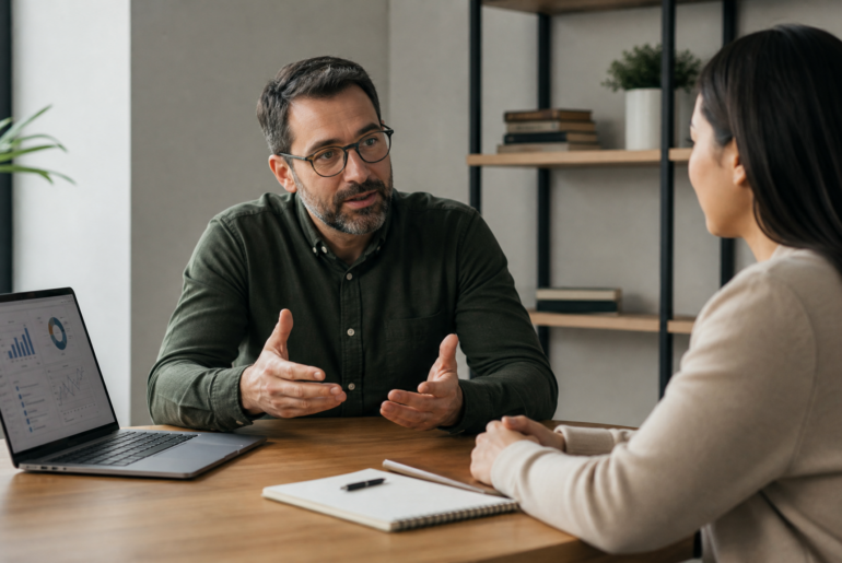 feedback contínuo em conversa de desempenho entre liderança e colaborador
