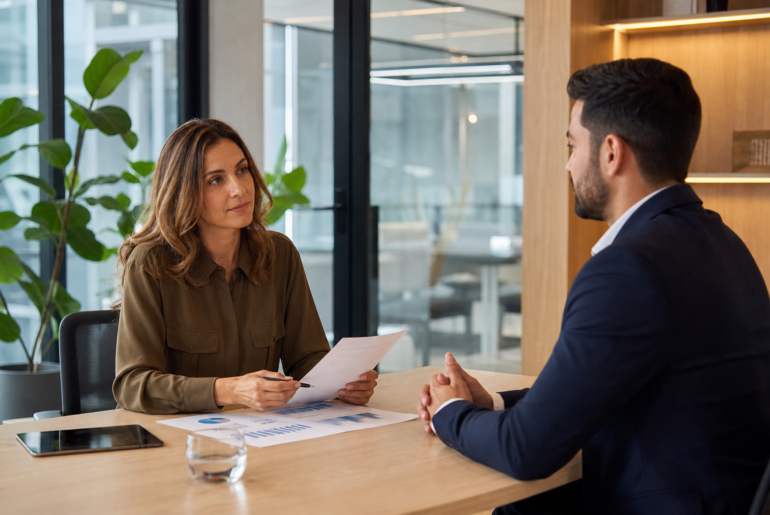 Como entrevistar um gerente de pessoas usando perguntas e scorecard de liderança média