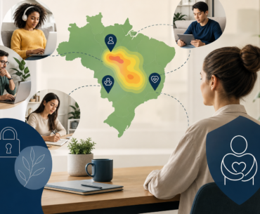 NR-1 no Home Office e Híbrido com RH analisando riscos psicossociais em equipe remota