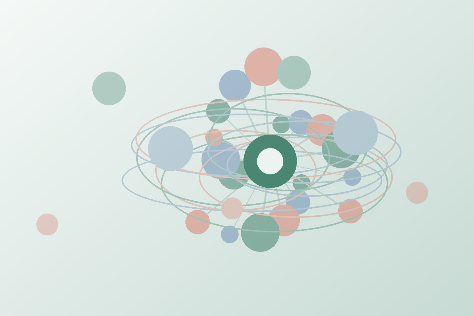 Liderança situacional: como adaptar o estilo sem virar gestor imprevisível Representação abstrata de liderança situacional com círculos conectados em diferentes níveis de autonomia