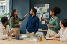 Densidade de talentos em equipe diversa que compartilha habilidades e conhecimento