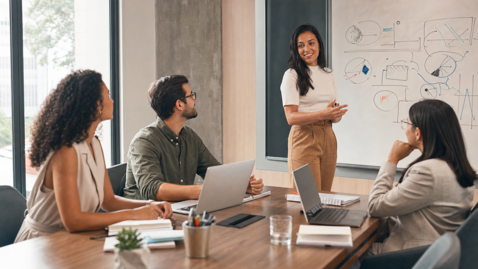 Equipe de RH em treinamento prático sobre letramento em IA no trabalho