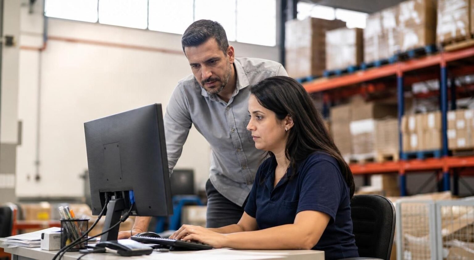 Gestão algorítmica no trabalho: o algoritmo virou chefe? Profissional analisa sistema de gestão algorítmica com líder ao lado