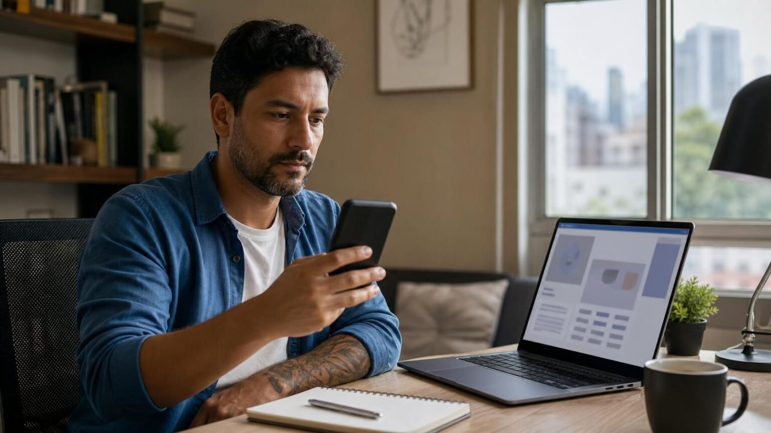 Golpe do falso emprego: a vaga pediu Pix? Veja 9 sinais Profissional verifica uma proposta de emprego no celular antes de enviar dados ou pagar