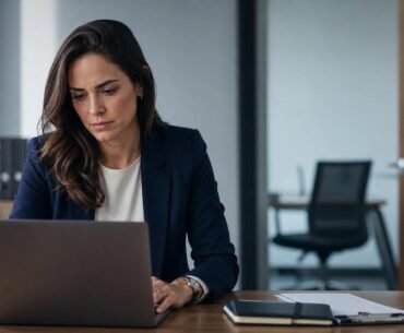 Recrutadora revisa uma mensagem de não aprovação antes de responder a pessoa candidata