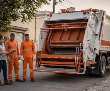 NR-38 e o estribo do caminhão de lixo inspecionado pela equipe de coleta