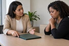 Desconto de plano de saúde na rescisão: RH conversa com trabalhadora antes do acerto