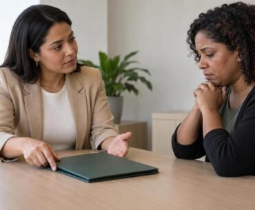 Desconto de plano de saúde na rescisão: RH conversa com trabalhadora antes do acerto